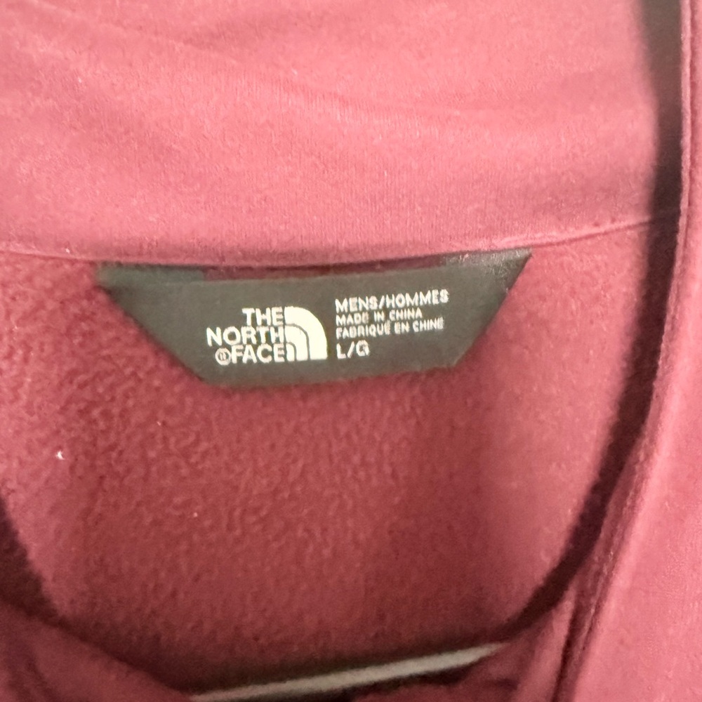 The North Face Maroon Men's Fleece - Picture 2 of 3